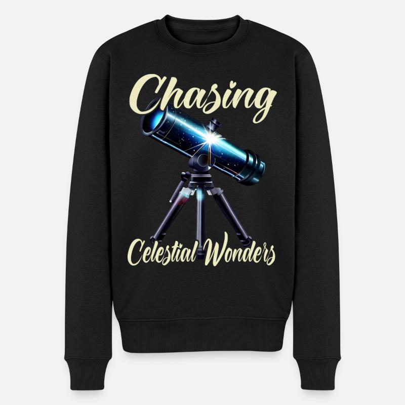 Chasing Celestial Wonders - Männer Premium Bio Pullover - Schwarz