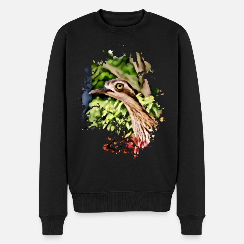 Komischer Vogel - Männer Premium Bio Pullover - Schwarz