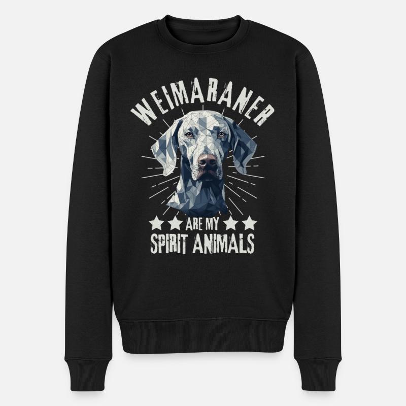 Weimaraner Liebhaber Géométrie Weimaraner Kunst - Pull Premium bio Homme - noir