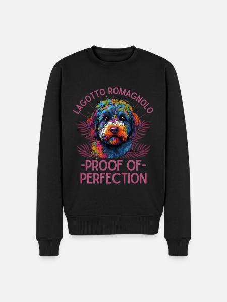 Farbenfroher Lagotto Romagnolo - Männer Premium Bio Pullover - Schwarz