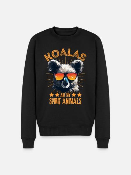 Koala with sunglasses - Men's Premium Organic Jumper - black
