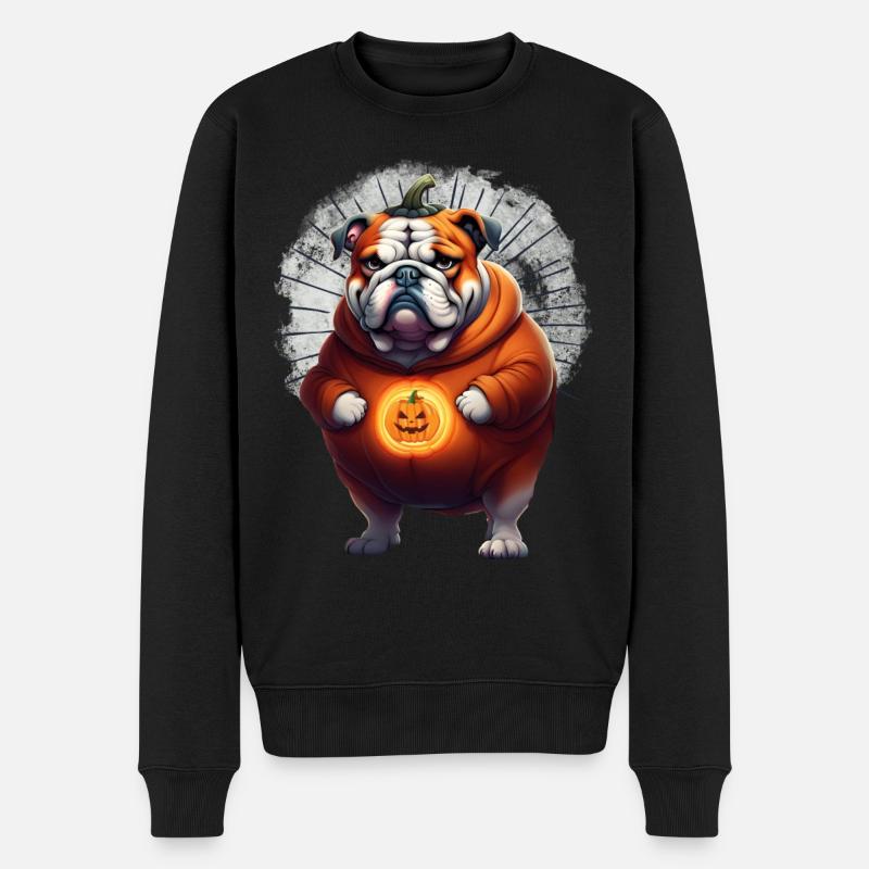 Bouledogue Halloween chien CHIENS - Pull Premium bio Homme - noir
