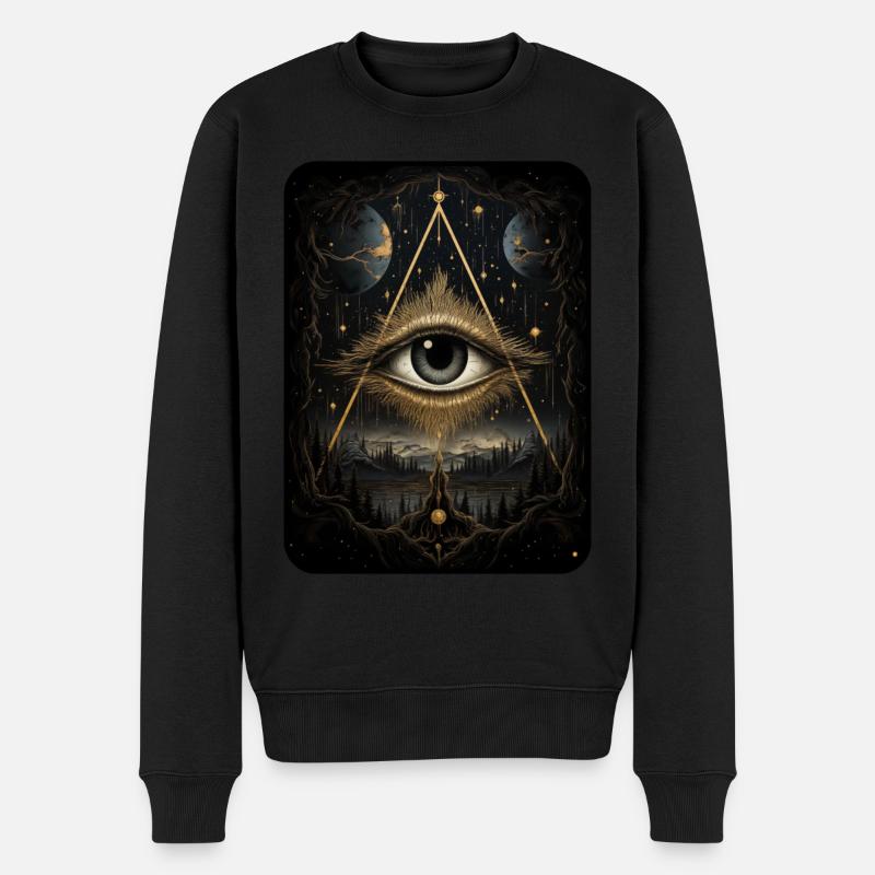 Œil divin mystique - Pull Premium bio Homme - noir