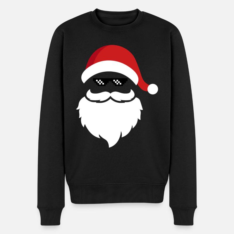 Weihnachtsmann - Männer Premium Bio Pullover - Schwarz