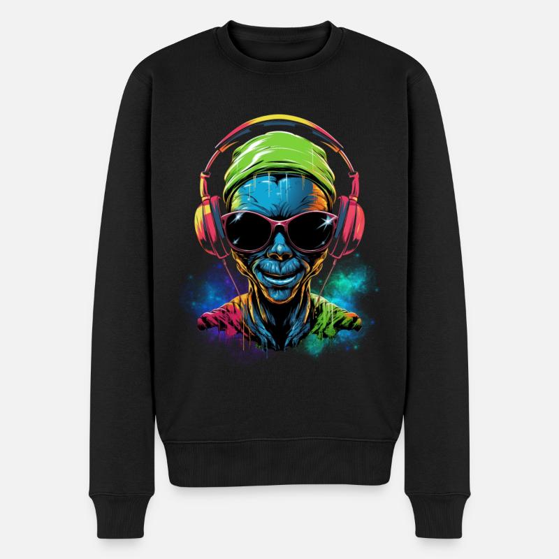 Rave extraterrestre - Pull Premium bio Homme - noir