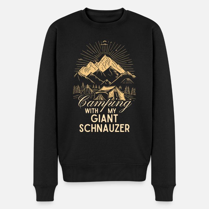 Camping de Schnauzer géant - Pull Premium bio Homme - noir
