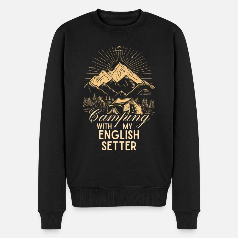 Setter Anglais Camping - Pull Premium bio Homme - noir