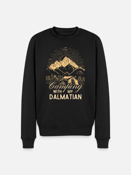 Dalmatians Camping Hiking Camping - Men's Premium Organic Jumper - black
