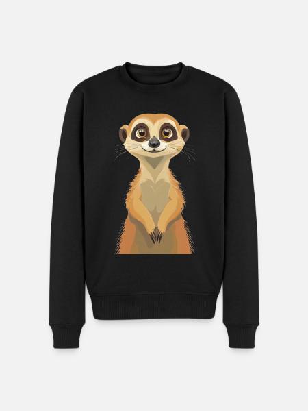 Erdmännchen - Männer Premium Bio Pullover - Schwarz