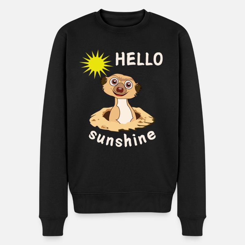 HELLO sunshine - Männer Premium Bio Pullover - Schwarz
