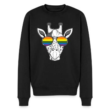 Regenbogensonnenbrille Stylish Gay Pride Giraffe - Männer Premium Bio Pullover - Schwarz - Vorne - Nico (187cm)