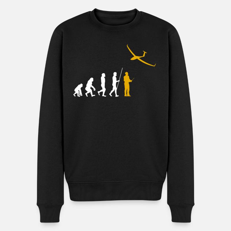 Evolution RC Segelflugzeug Ferngesteuert Modellbau - Männer Premium Bio Pullover - Schwarz