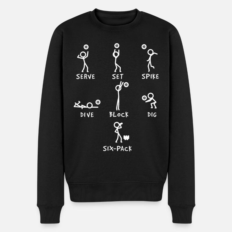 Techniques de volley-ball - Pull Premium bio Homme - noir