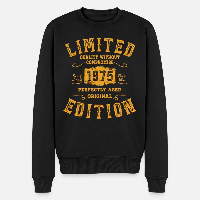 Geburtstag 1975 Limited Edition Geschenk Used Cool - Männer Premium Bio Pullover - Schwarz