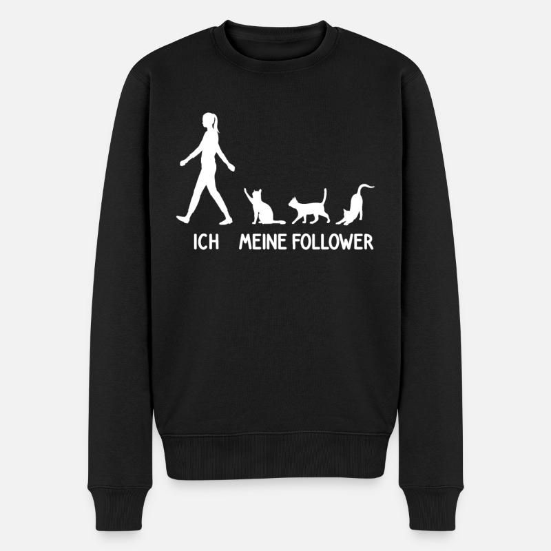Ich Meine Follower Katzen Züchter Katze Kitten - Männer Premium Bio Pullover - Schwarz