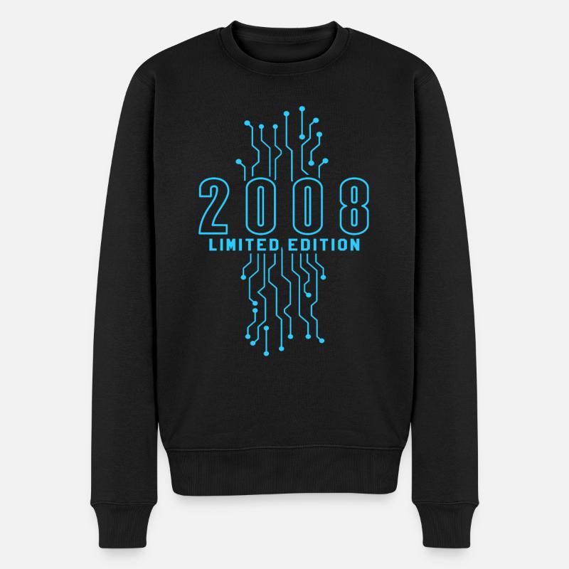 Geburtstag 2008 Gaming Limited Edition Gamer - Männer Premium Bio Pullover - Schwarz