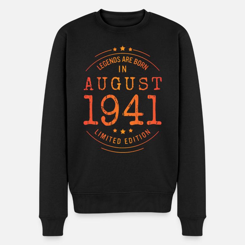 Anniversaire août 1941 Edition Limitée Millésime - Pull Premium bio Homme - noir