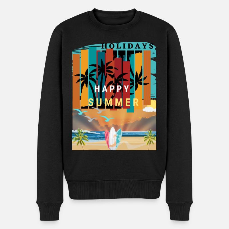 Tropical Summer happy - Pull Premium bio Homme - noir