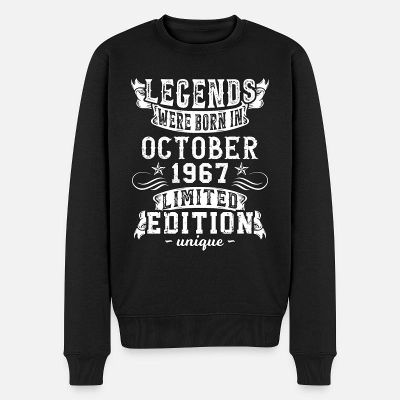 Anniversaire Octobre 1967 année Edition Limitée - Pull Premium bio Homme - noir