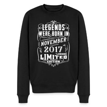 Birthday November 2017 Limited Edition Legend - Men's Premium Organic Jumper - black - Front - Nico (187cm)