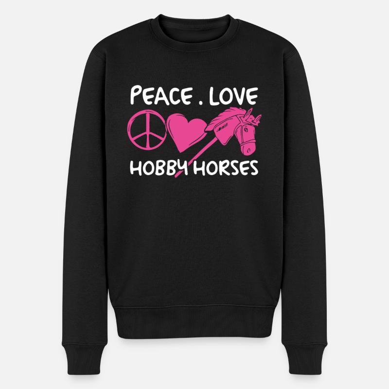 Hobby Horsing Hobby Cheval Cheval Équitation - Pull Premium bio Homme - noir