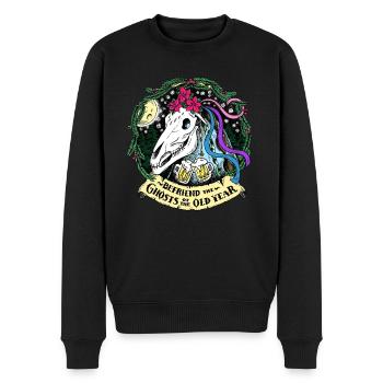 Mari Lwyd - Neujahr, New Year's Ghost - Männer Premium Bio Pullover - Schwarz - Vorne - Nico (187cm)