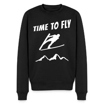 Skispringen Skifliegen Fanartikel für Skispringer - Männer Premium Bio Pullover - Schwarz - Vorne - Nico (187cm)