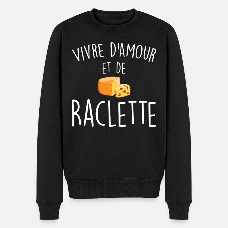 Vivre d'Amour et De Raclette - Pull Premium bio Homme - noir