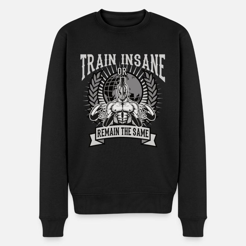 Body Building - Train Insane - Pull Premium bio Homme - noir