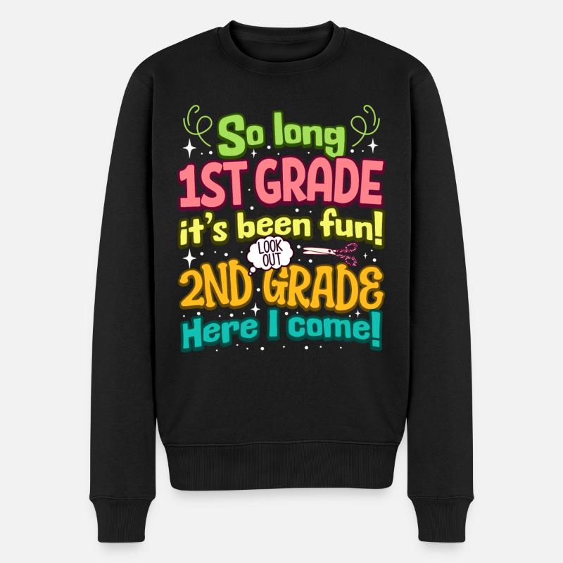Ende der Grundschule CP CE1 zurück in die Schule - Männer Premium Bio Pullover - Schwarz