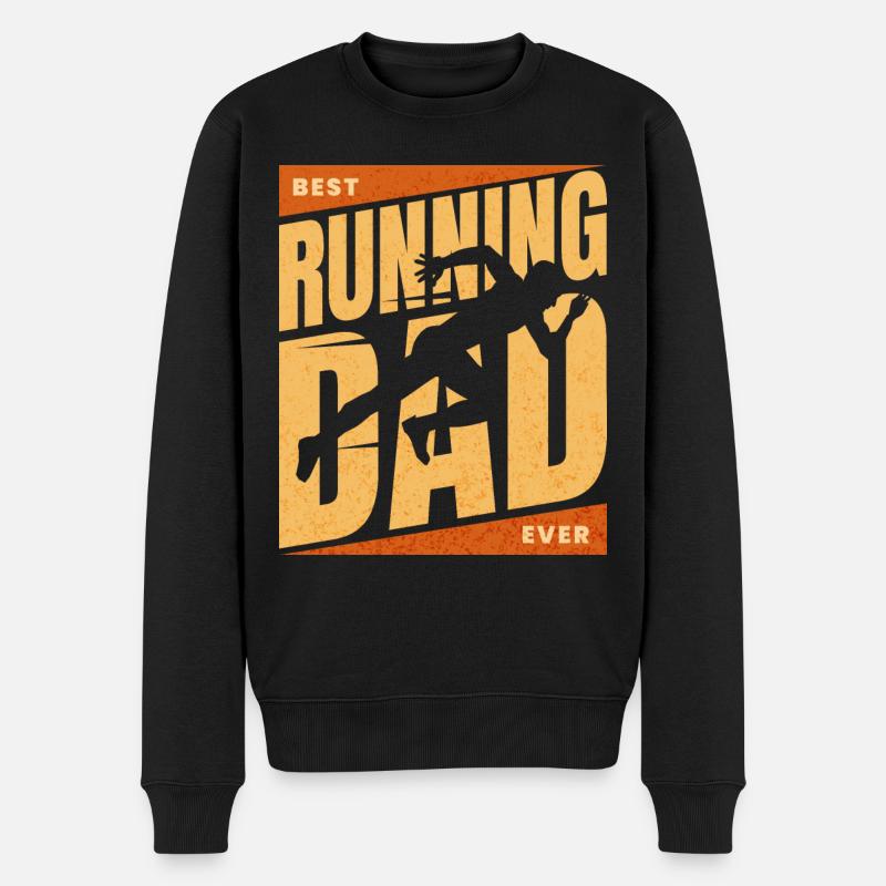 Papa Coureur Marathon Meilleur Papa Runner - Pull Premium bio Homme - noir