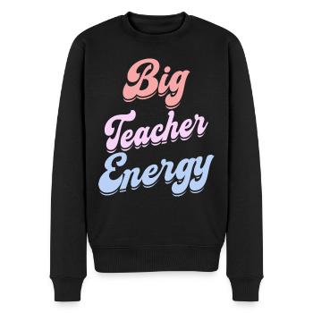 Energetic Teacher Female Teacher - Men's Premium Organic Jumper - black - Front - Nico (187cm)