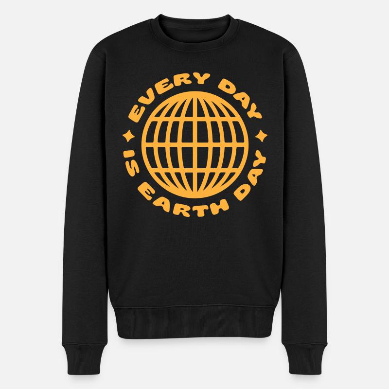 Every Day Is Earth Day - Männer Premium Bio Pullover - Schwarz