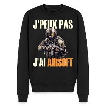 Je Peux Pas J'Ai Airsoft Humour Airsofteur - Pull Premium bio Homme - noir - Devant - Nico (187cm)