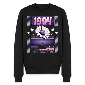 Retro Y2K Year 1994 Birthday Woman 30 Years - Men's Premium Organic Jumper - black - Front - Nico (187cm)