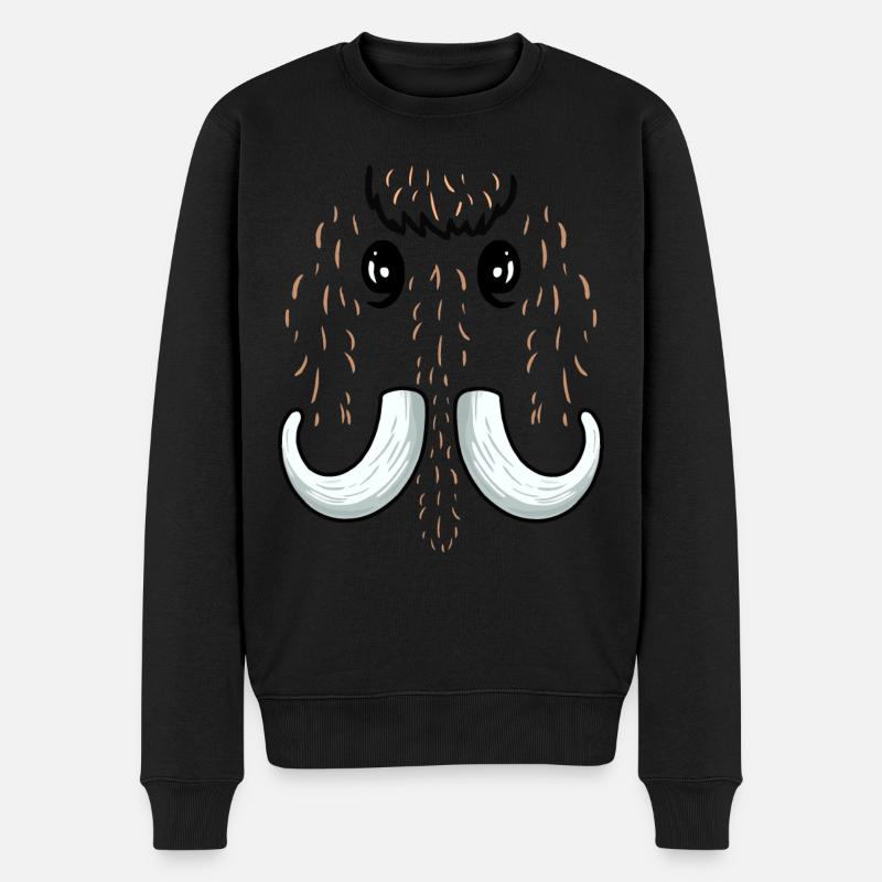 Humor Mammut Wollkostüm Mammut Männer - Männer Premium Bio Pullover - Schwarz