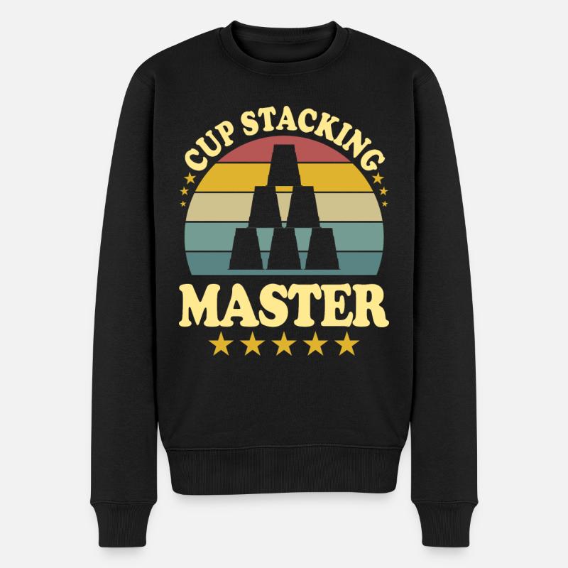 Cup Stacking Master Sport Stacking - Men's Premium Organic Jumper - black
