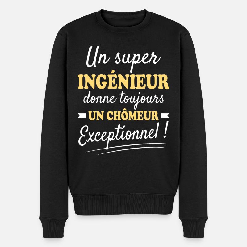 Exceptionnel Ingénieur Chômeur - Pull Premium bio Homme - noir