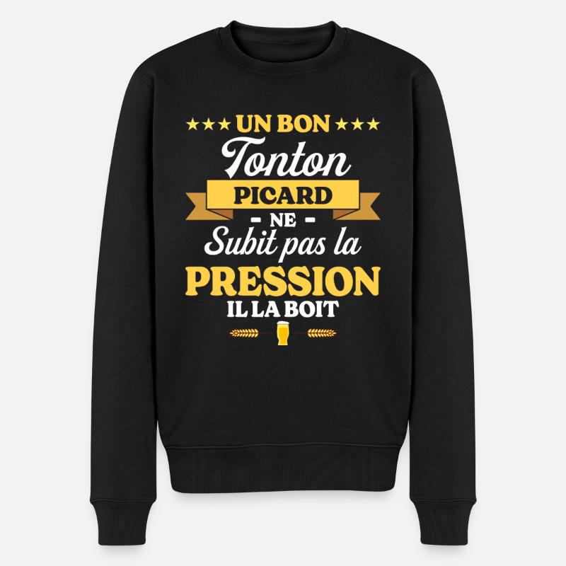 Tonton Picard Oncle Humour Tonton - Pull Premium bio Homme - noir