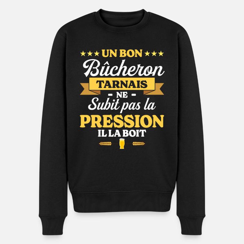 Bûcheron Tarnais Tarn Bûcheron - Pull Premium bio Homme - noir