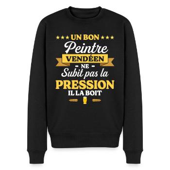 Peintre Vendéen Vendée Humour Peintre - Pull Premium bio Homme - noir - Devant - Nico (187cm)