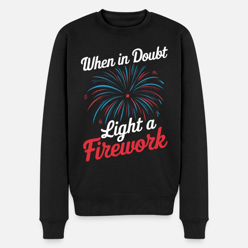Pyrotechnie Feux d’artifice Pyrotechnie - Pull Premium bio Homme - noir
