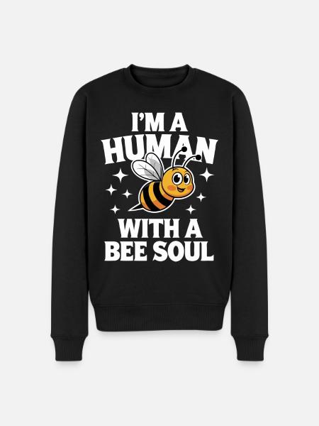 honey bee beekeeper bees bee - Men's Premium Organic Jumper - black