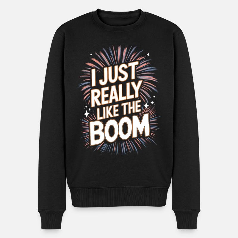 Pyrotechniker Feuerwerk Pyrotechnik - Männer Premium Bio Pullover - Schwarz