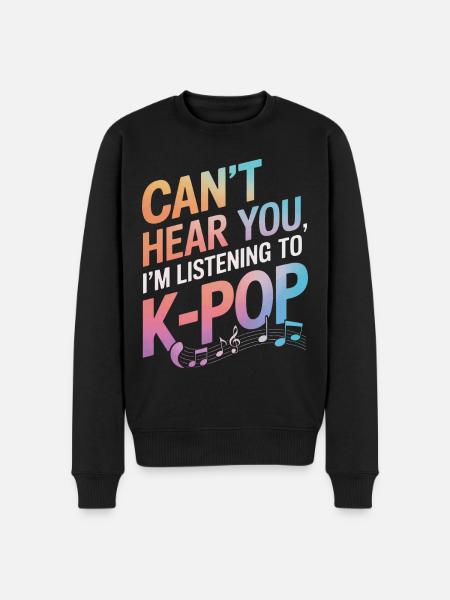 K-Pop Music Korean Pop - Men's Premium Organic Jumper - black