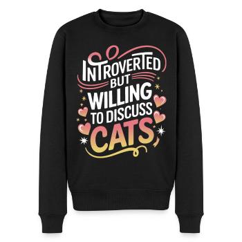 Introvert, antisocial, introvert - Men's Premium Organic Jumper - black - Front - Nico (187cm)