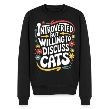 Introvert, antisocial, introvert - Men's Premium Organic Jumper - black - Front - Nico (187cm)