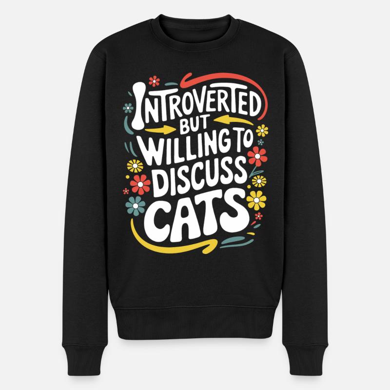 Introvert, antisocial, introvert - Men's Premium Organic Jumper - black