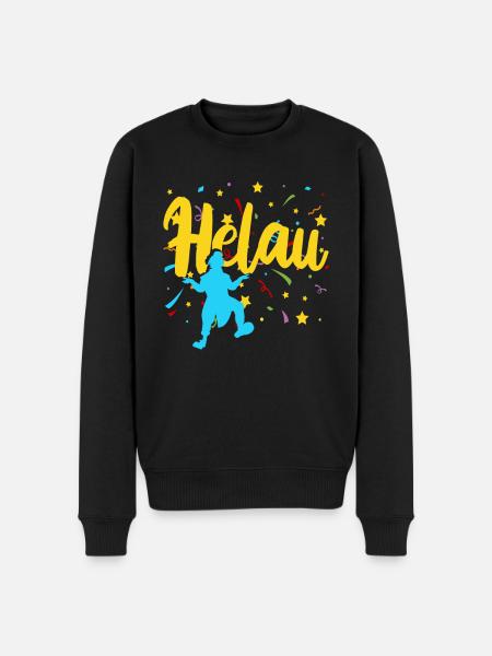 Helau - Männer Premium Bio Pullover - Schwarz