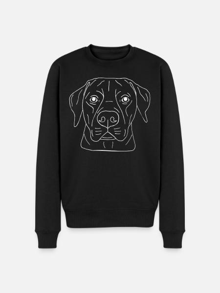 Labrador - Männer Premium Bio Pullover - Schwarz